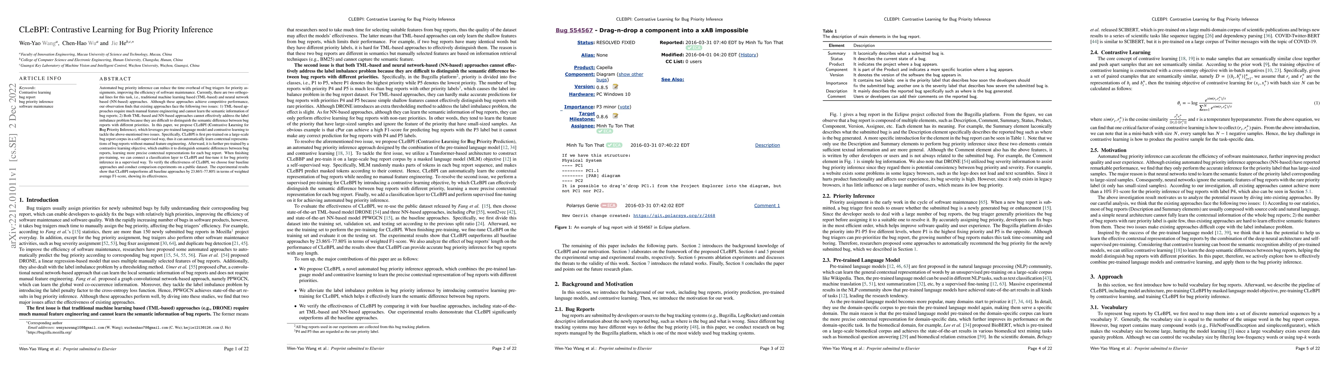 Thumbnail for CLeBPI: Contrastive Learning for Bug Priority Inference