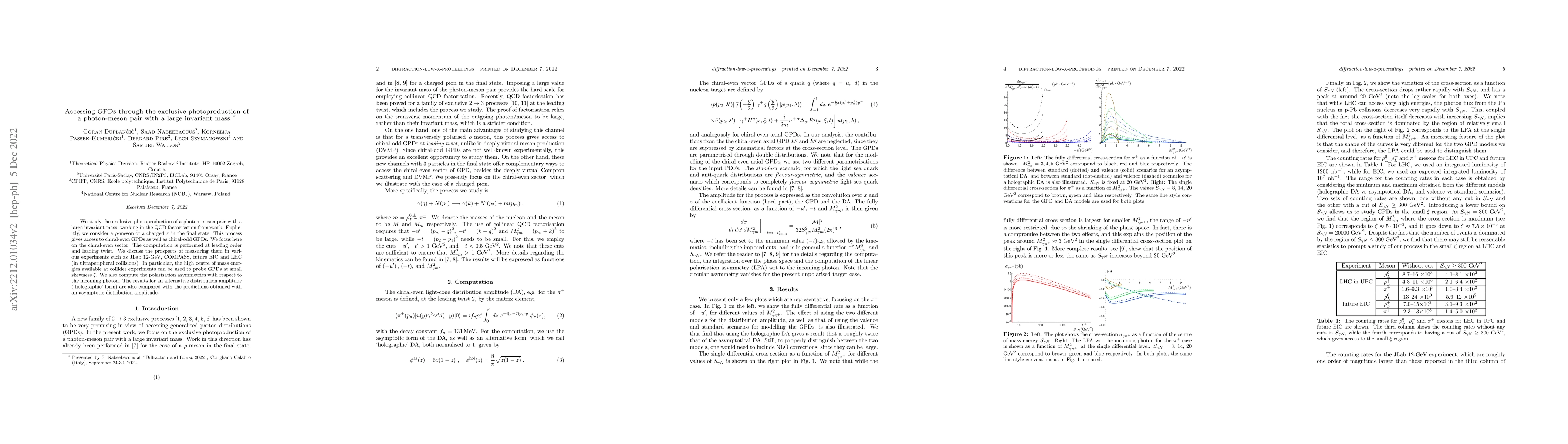 Thumbnail for Accessing GPDs through the exclusive photoproduction of a photon-meson
  pair with a large invariant mass