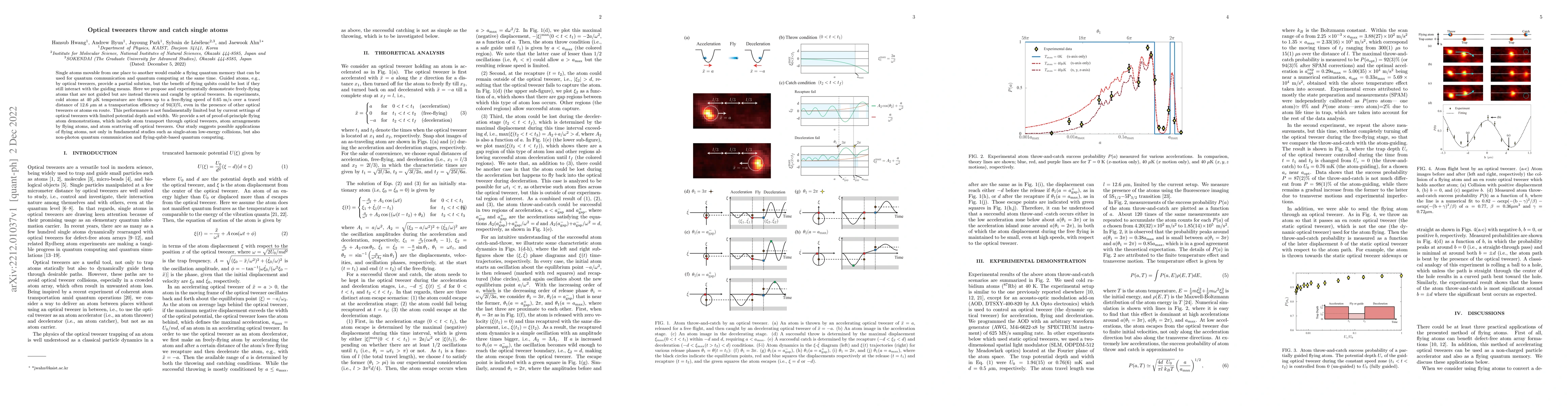 Thumbnail for Optical tweezers throw and catch single atoms