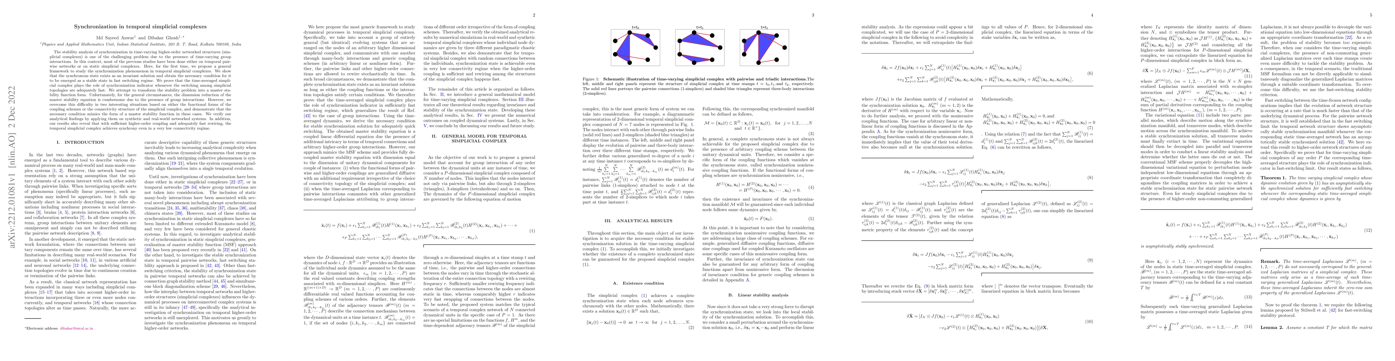 Thumbnail for Synchronization in temporal simplicial complexes
