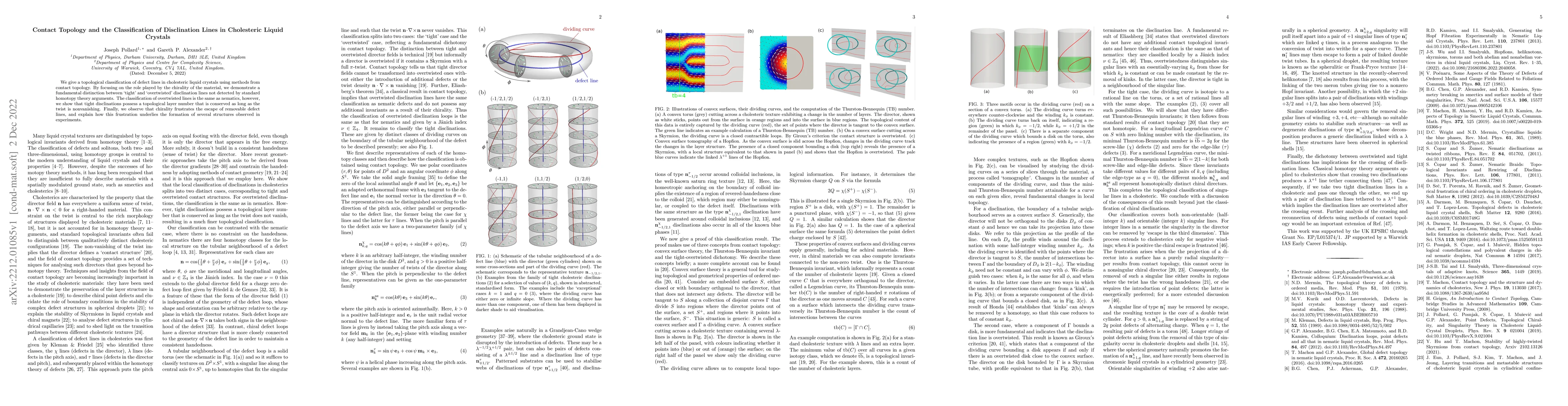 Thumbnail for Contact Topology and the Classification of Disclination Lines in
  Cholesteric Liquid Crystals