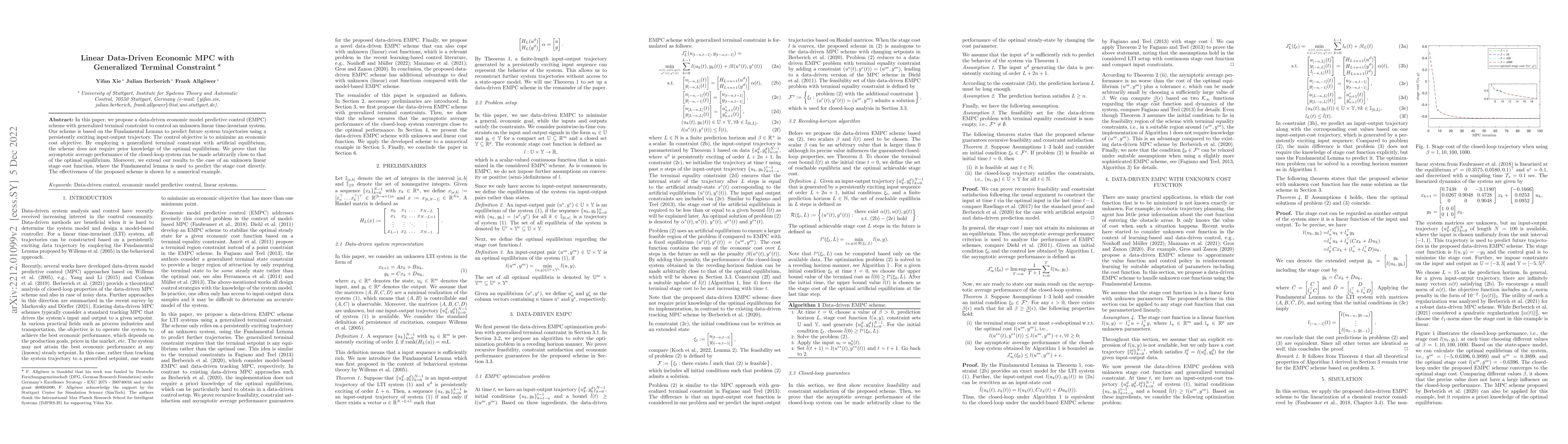 Thumbnail for Linear Data-Driven Economic MPC with Generalized Terminal Constraint