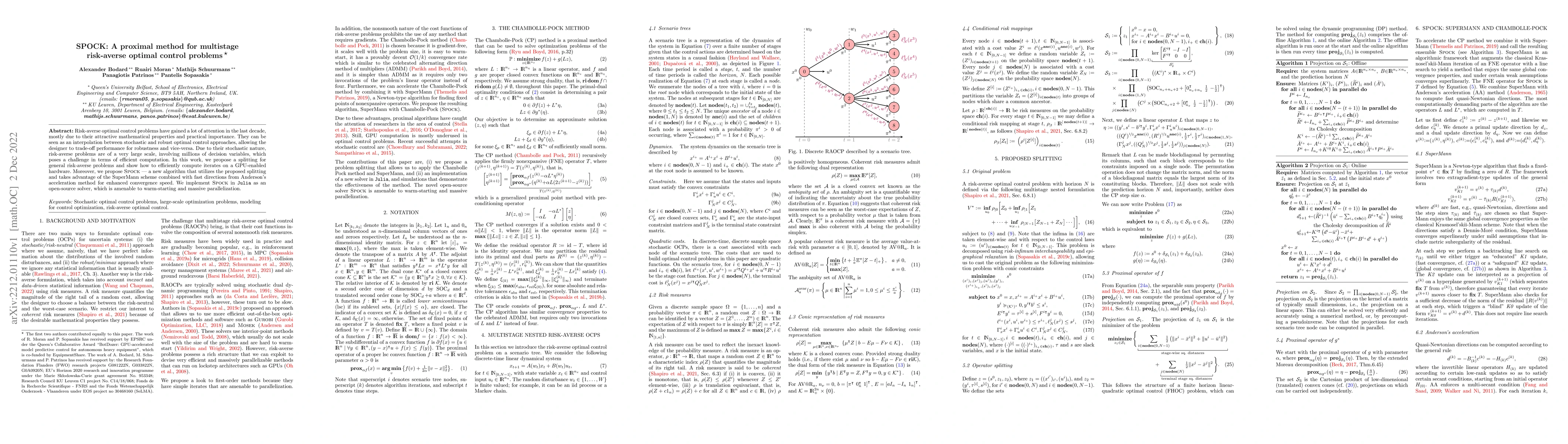 Thumbnail for SPOCK: A proximal method for multistage risk-averse optimal control
  problems