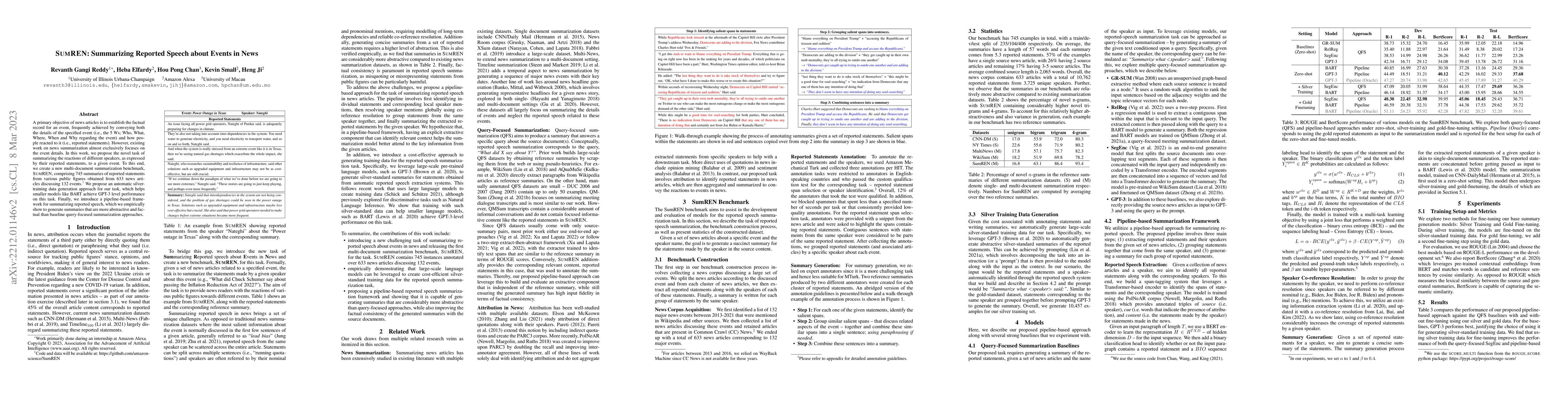 Thumbnail for SumREN: Summarizing Reported Speech about Events in News