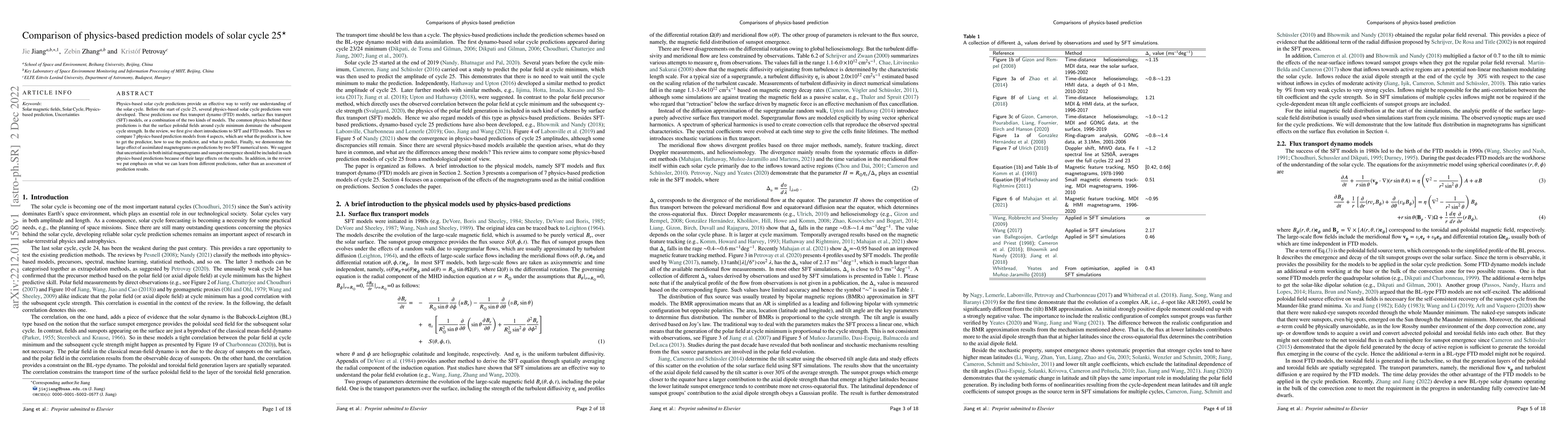 Thumbnail for Comparison of physics-based prediction models of solar cycle 25