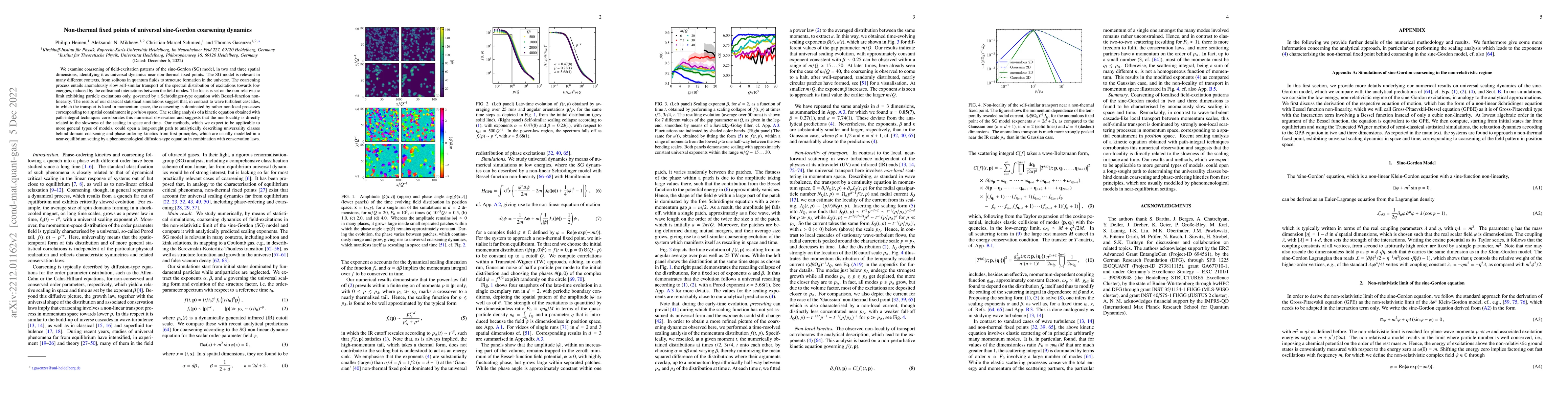 Thumbnail for Non-thermal fixed points of universal sine-Gordon coarsening dynamics