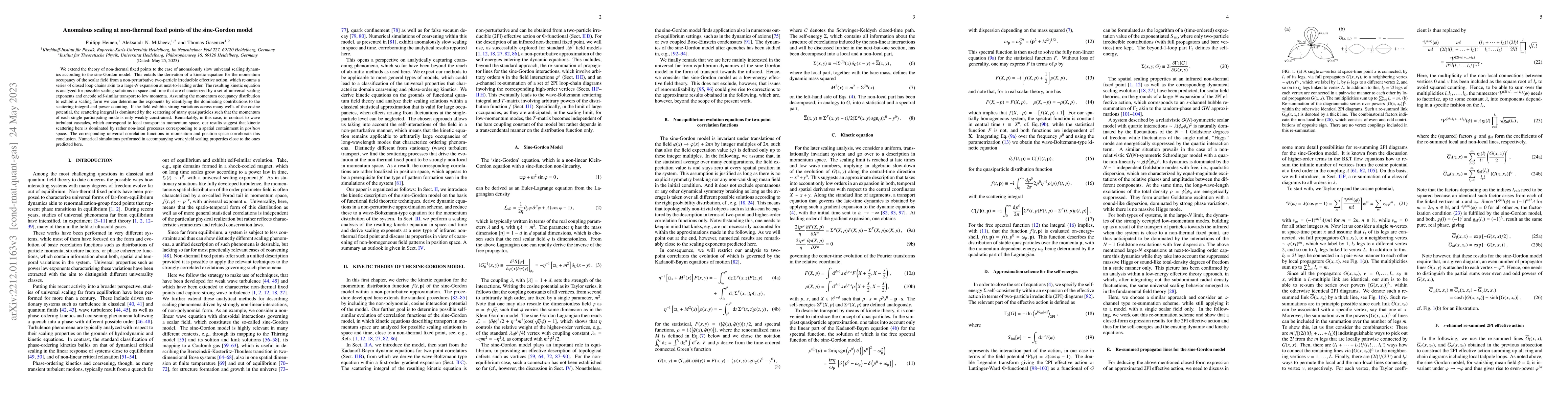Thumbnail for Anomalous scaling at non-thermal fixed points of the sine-Gordon model