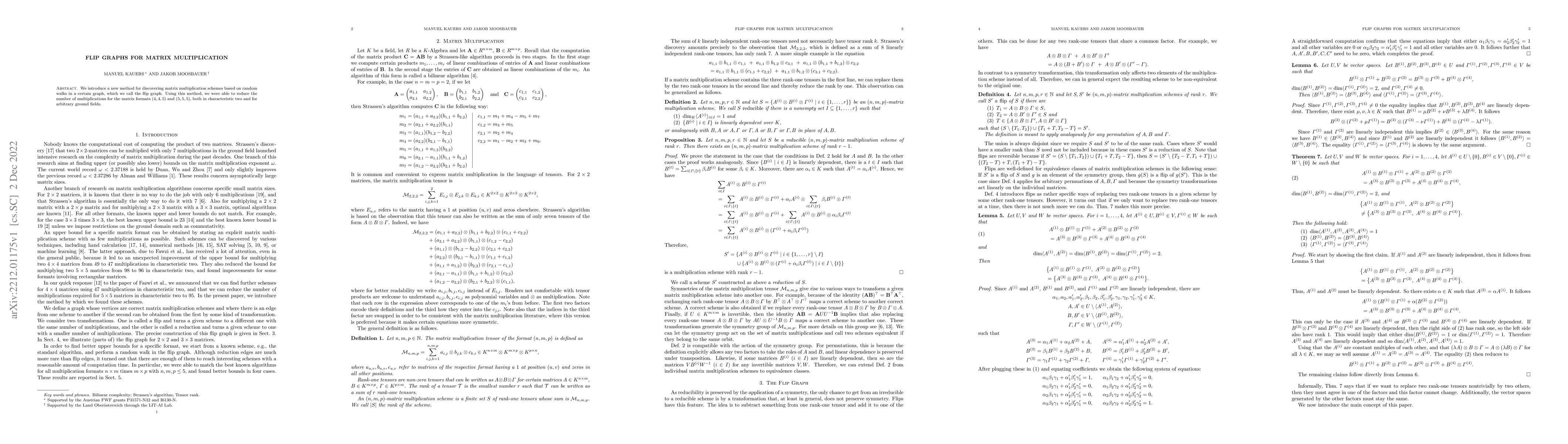 Thumbnail for Flip Graphs for Matrix Multiplication