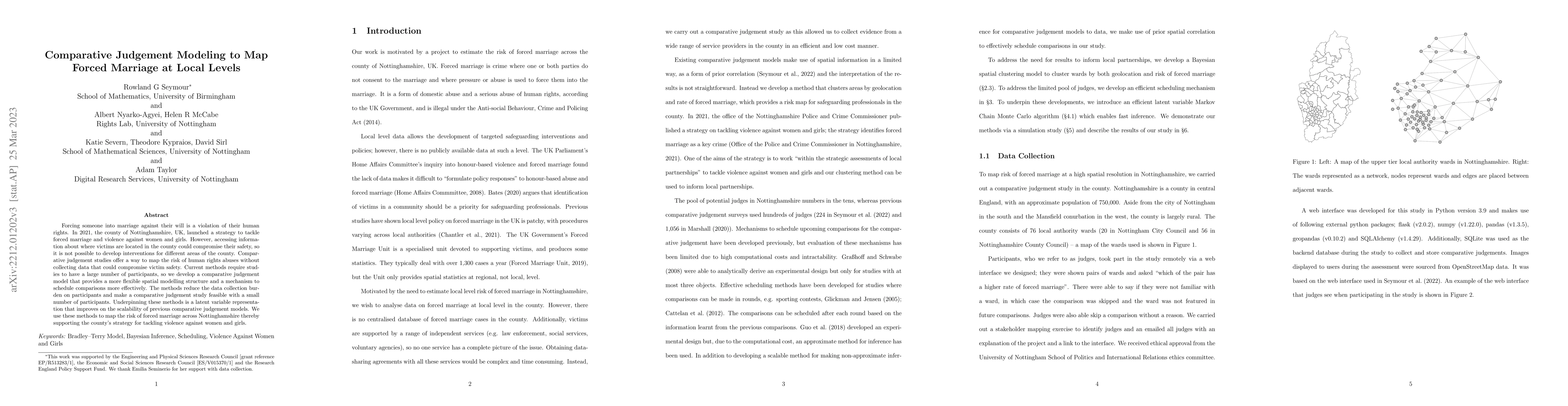 Thumbnail for Comparative Judgement Modeling to Map Forced Marriage at Local Levels