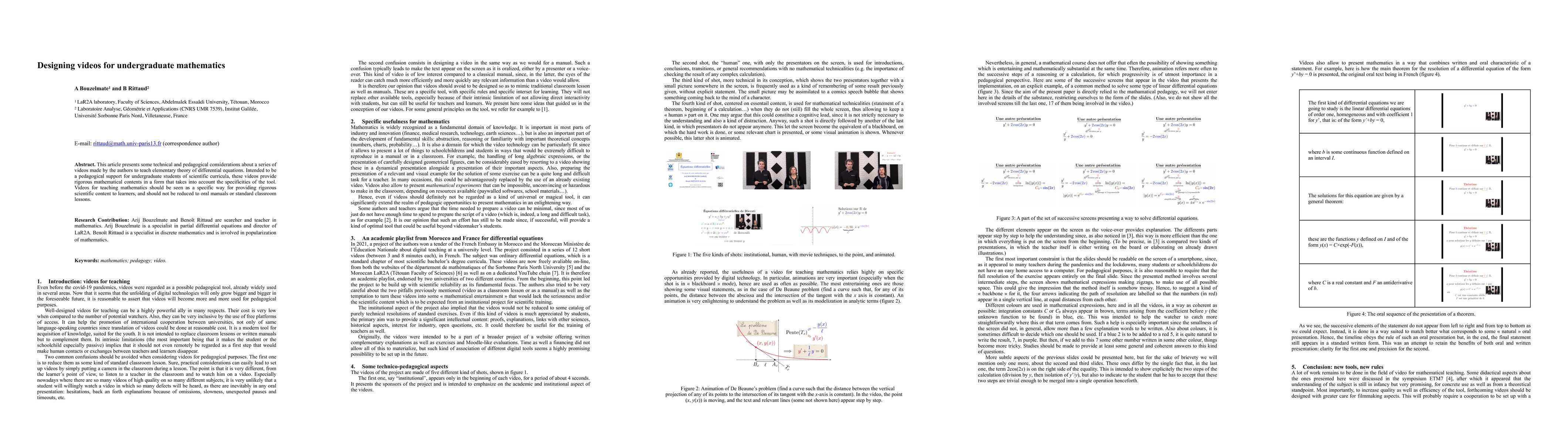 Thumbnail for Designing videos for undergraduate mathematics