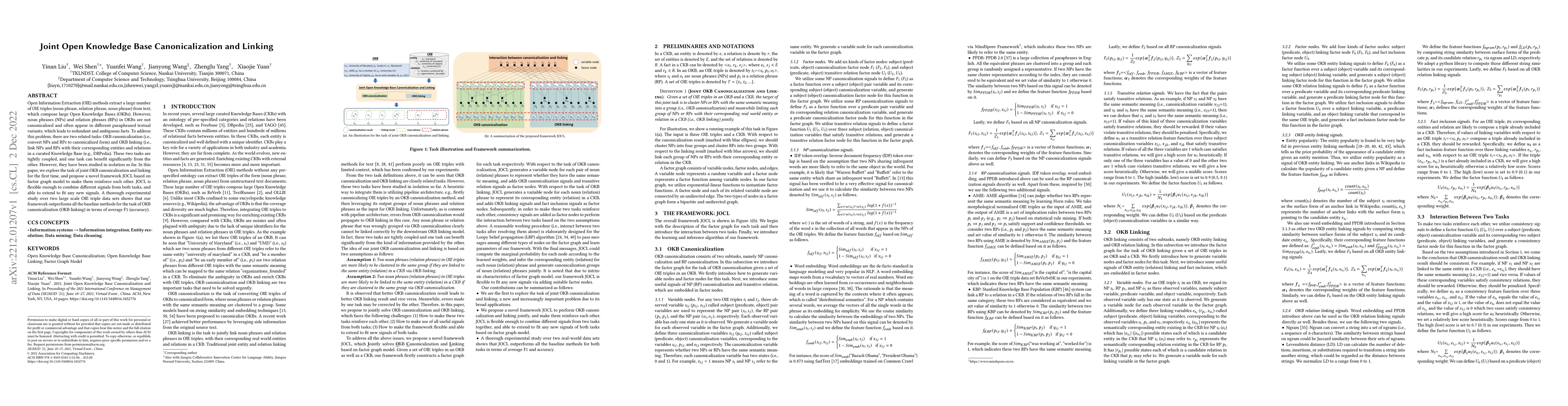 Thumbnail for Joint Open Knowledge Base Canonicalization and Linking