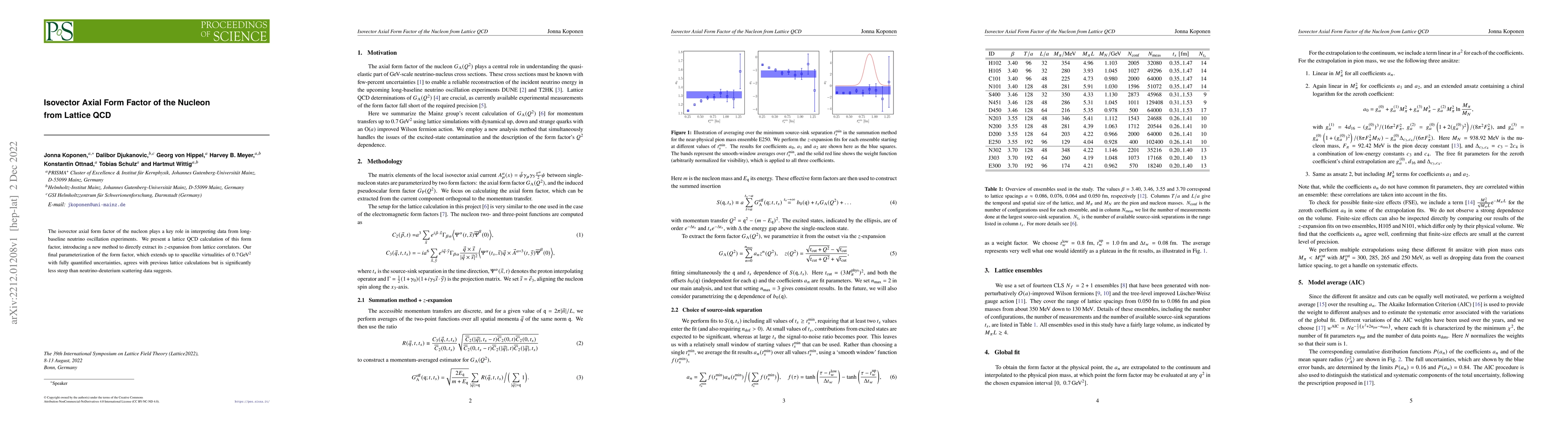 Thumbnail for Isovector Axial Form Factor of the Nucleon from Lattice QCD