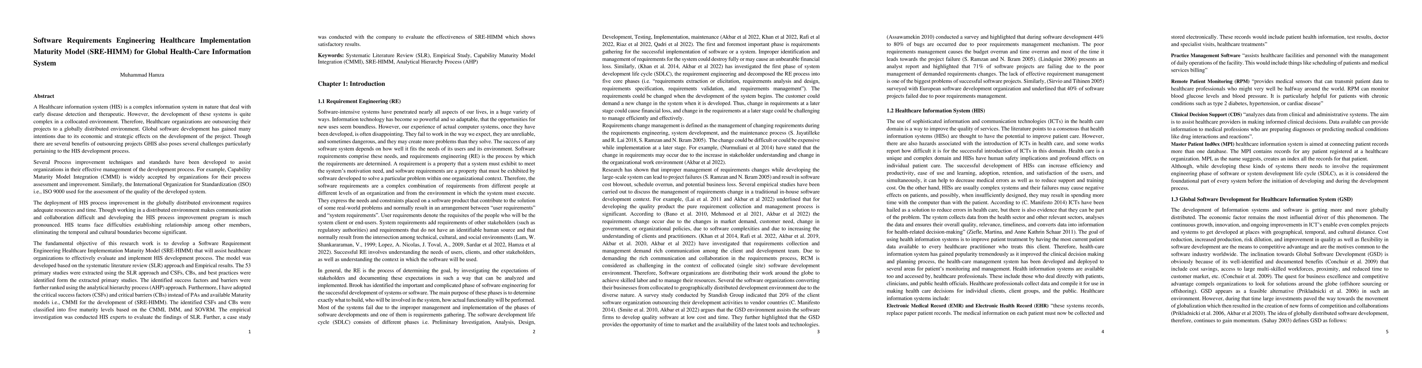 Thumbnail for Software Requirements Engineering Healthcare Implementation Maturity
  Model (SRE-HIMM) for Global Health-Care Information System