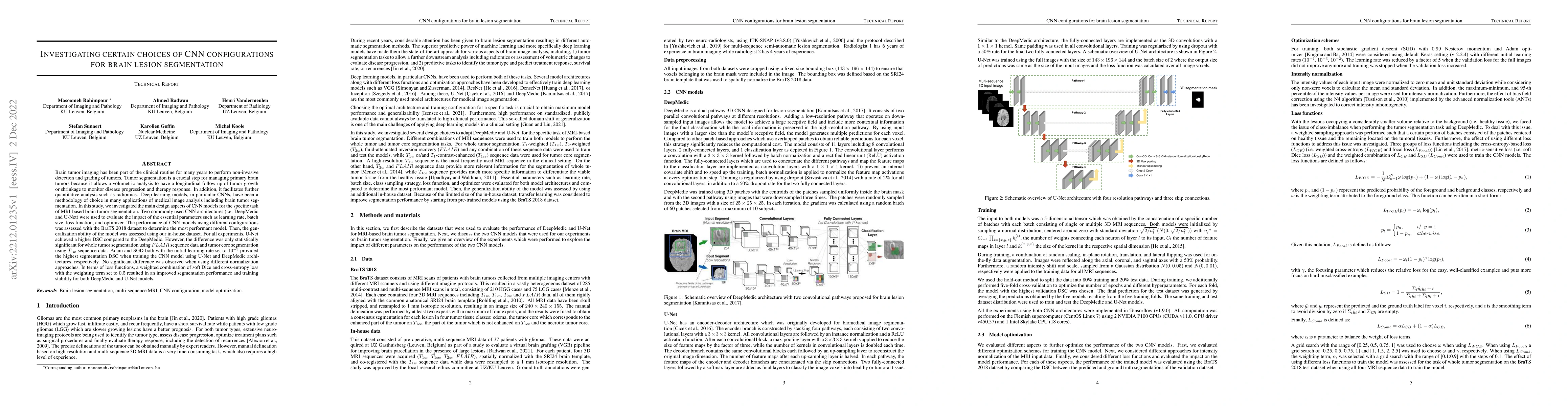 Thumbnail for Investigating certain choices of CNN configurations for brain lesion
  segmentation