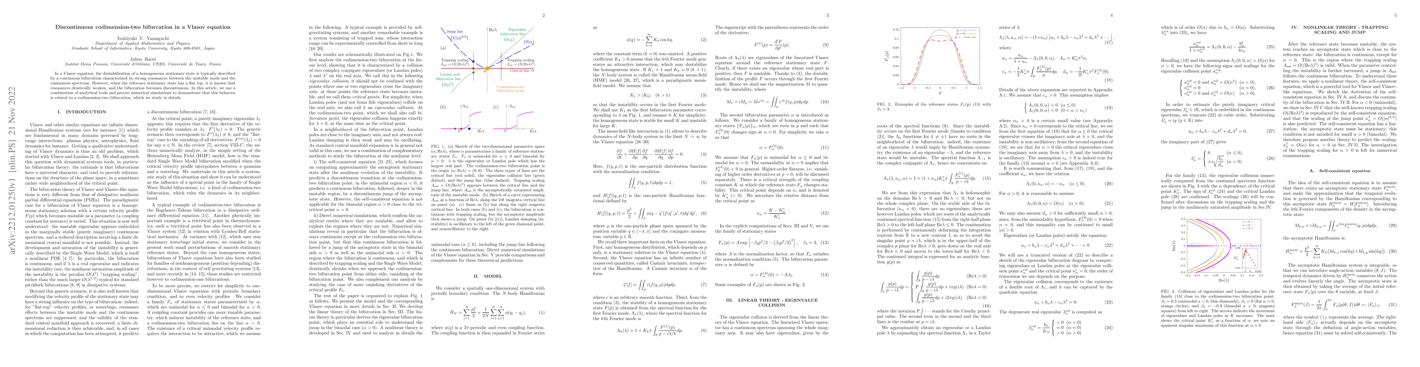 Thumbnail for Discontinuous codimension-two bifurcation in a Vlasov equation