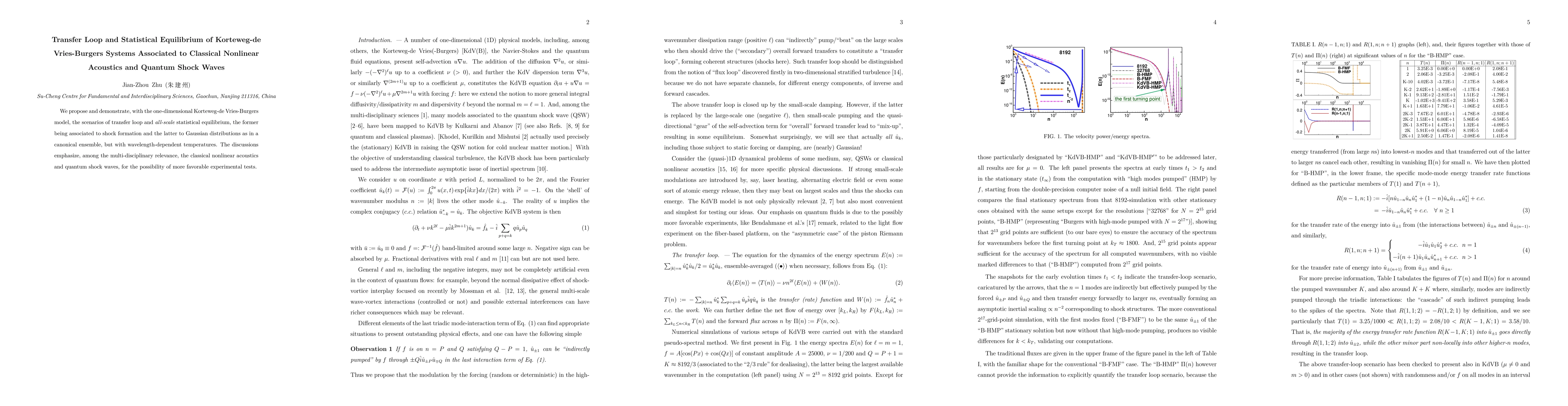 Thumbnail for Transfer Loop and Statistical Equilibrium of Korteweg-de Vries-Burgers
  Systems Associated to Classical Nonlinear Acoustics and Quantum Shock Waves