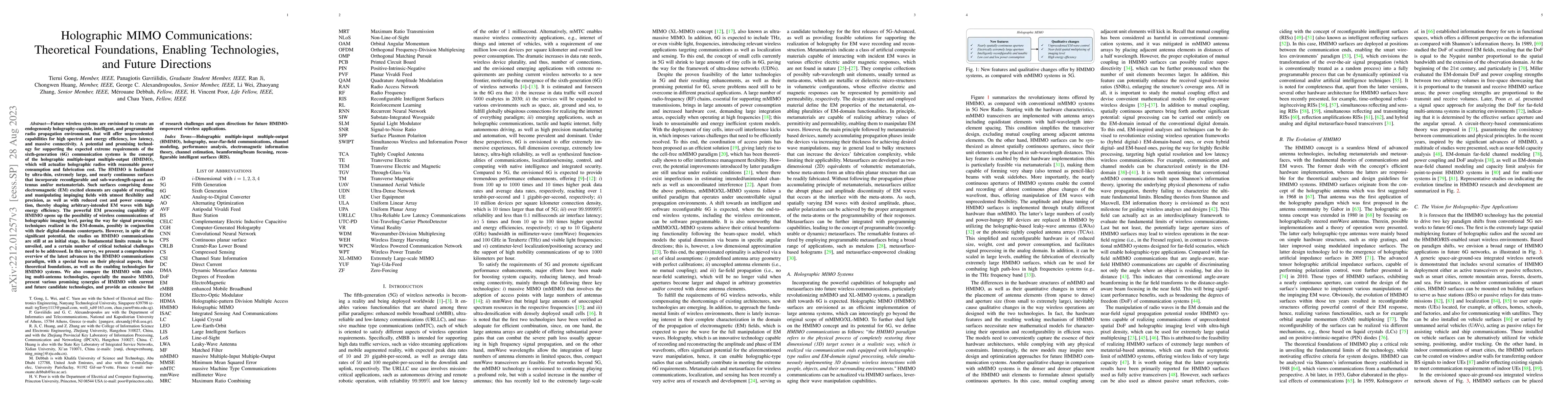 Thumbnail for Holographic MIMO Communications: Theoretical Foundations, Enabling
  Technologies, and Future Directions