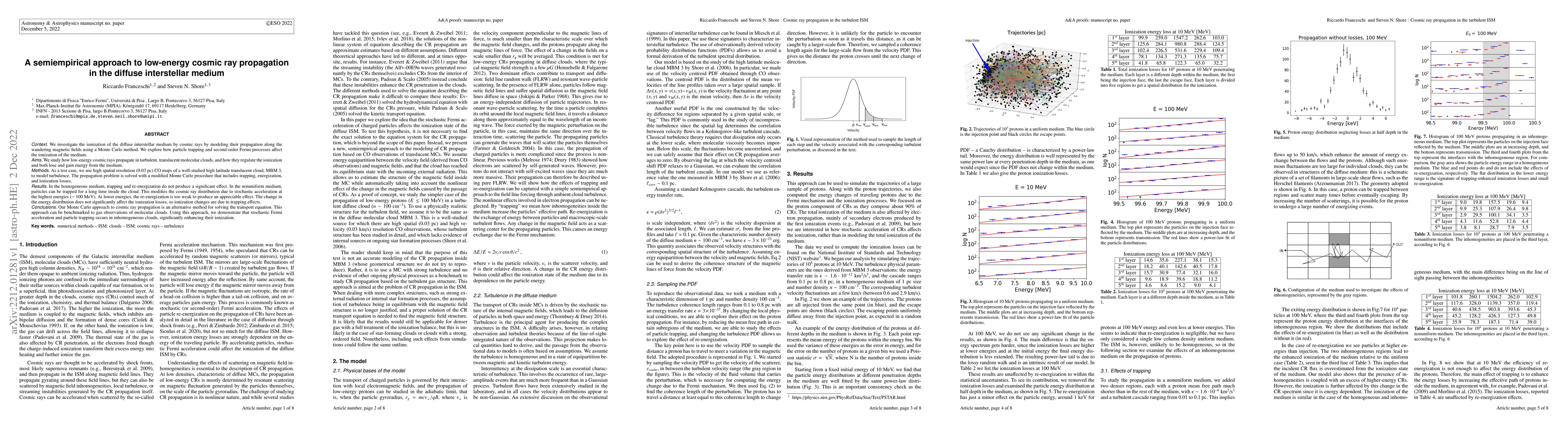 Thumbnail for A semiempirical approach to low-energy cosmic ray propagation in the
  diffuse interstellar medium