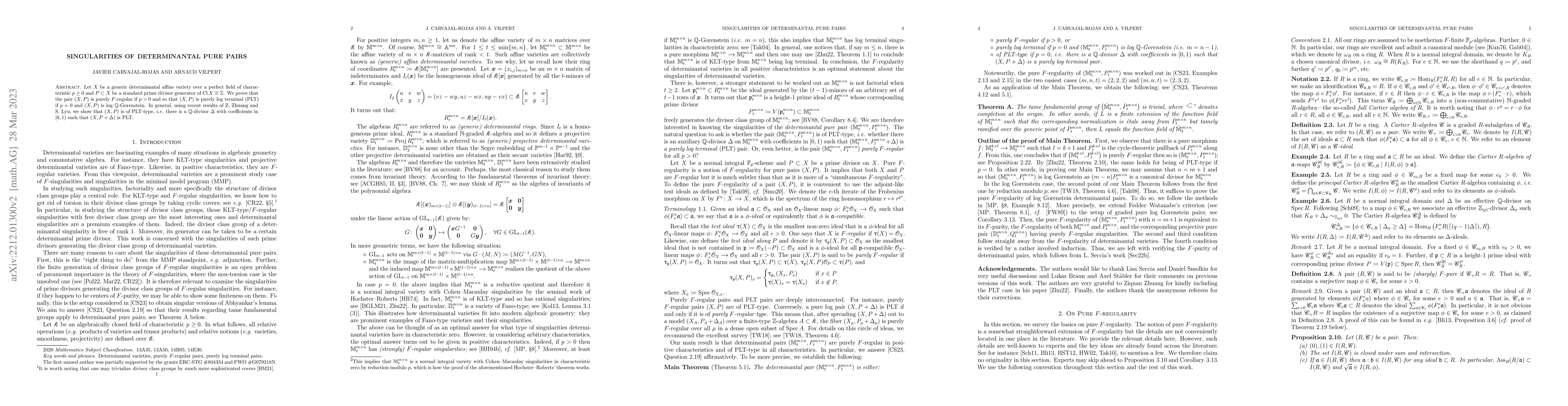 Thumbnail for Singularities of determinantal pure pairs