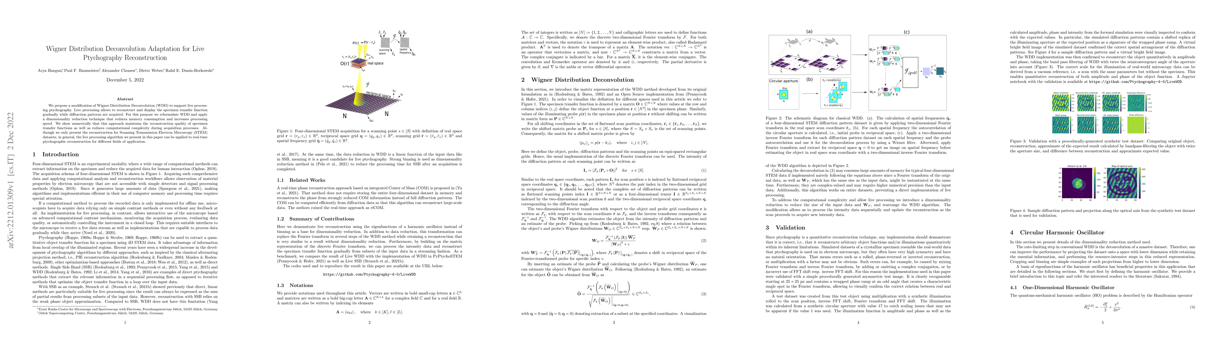 Thumbnail for Wigner Distribution Deconvolution Adaptation for Live Ptychography
  Reconstruction