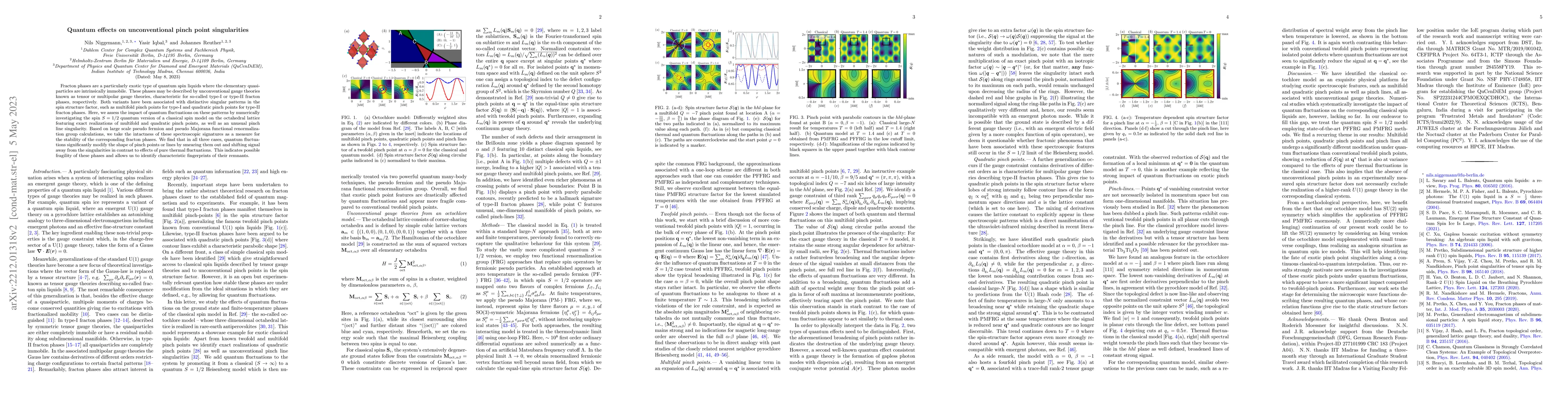 Thumbnail for Quantum effects on unconventional pinch point singularities