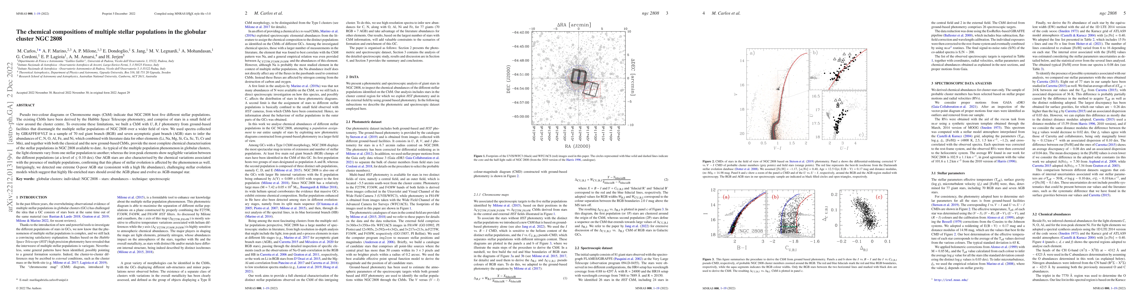 Thumbnail for The chemical compositions of multiple stellar populations in the
  globular cluster NGC 2808