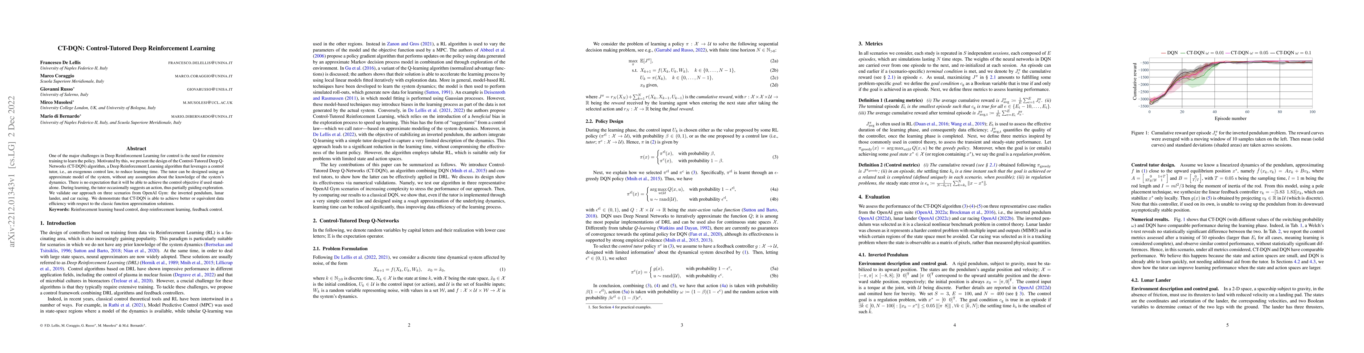 Thumbnail for CT-DQN: Control-Tutored Deep Reinforcement Learning