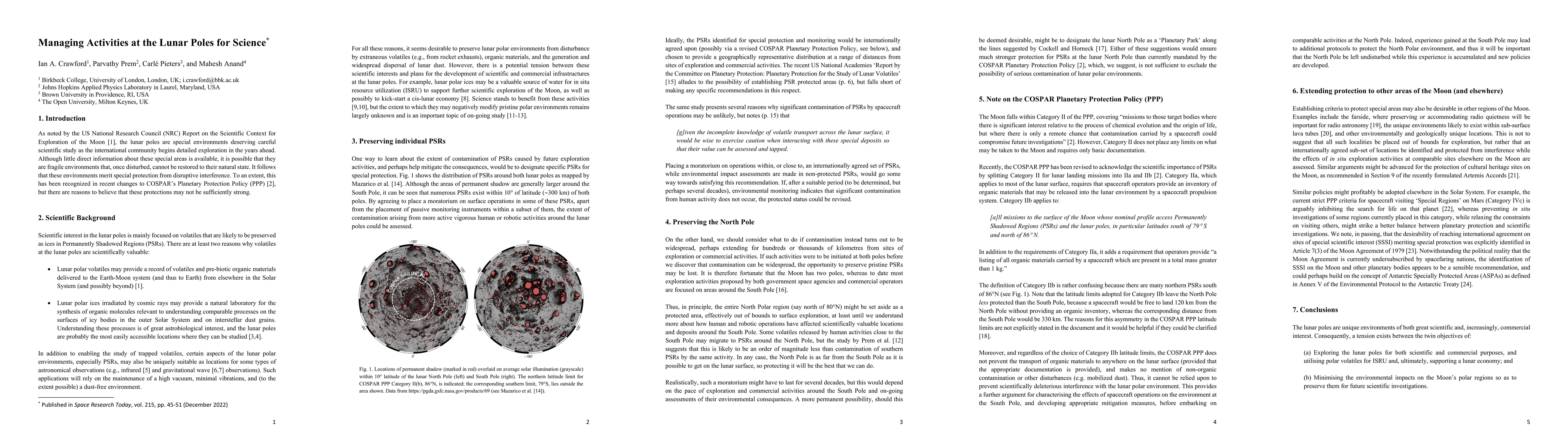 Thumbnail for Managing Activities at the Lunar Poles for Science