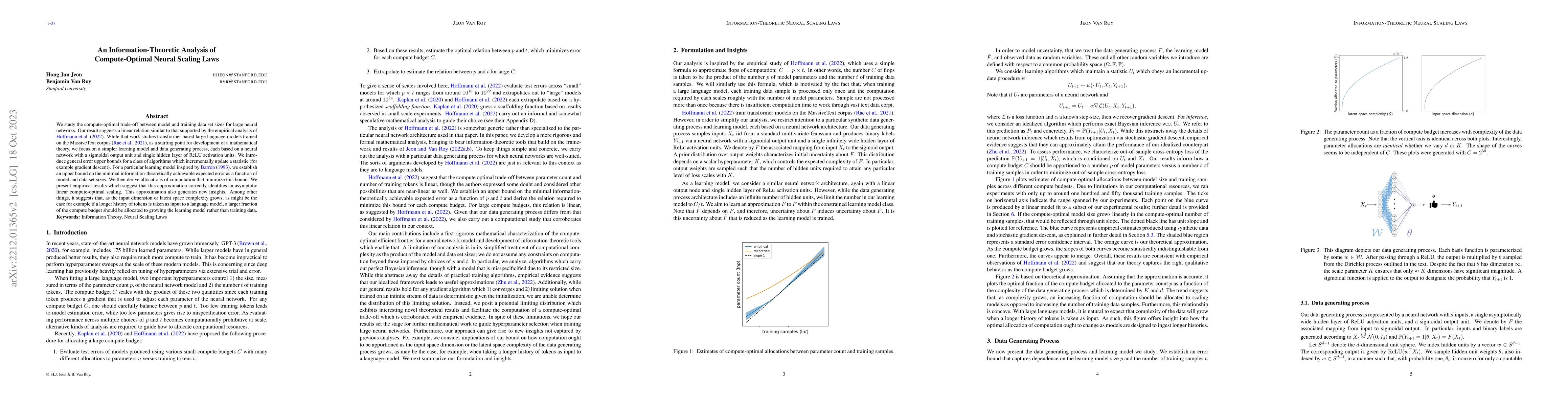 Thumbnail for An Information-Theoretic Analysis of Compute-Optimal Neural Scaling Laws