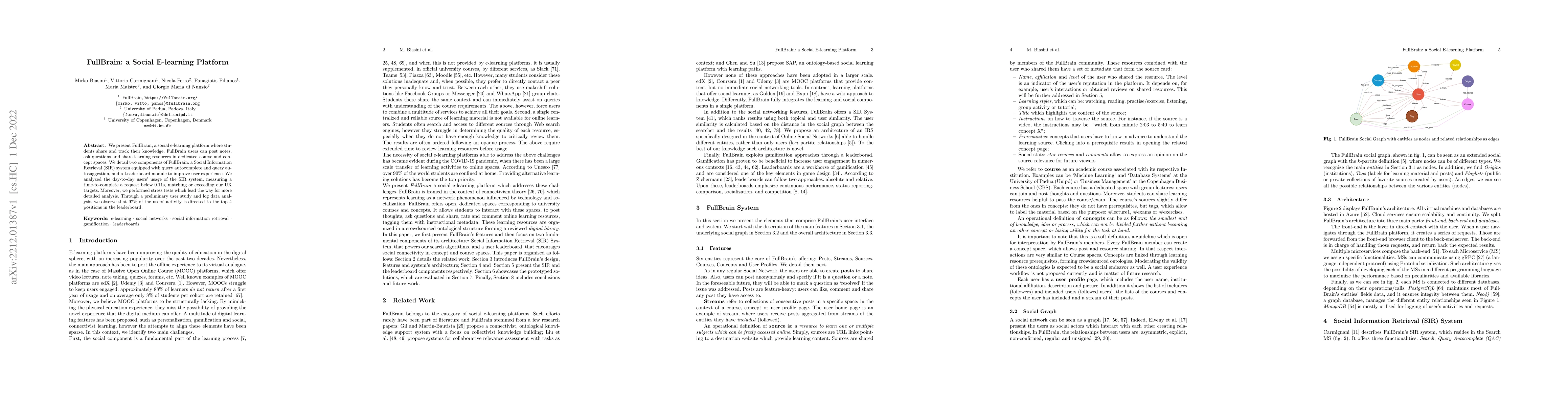 Thumbnail for FullBrain: a Social E-learning Platform