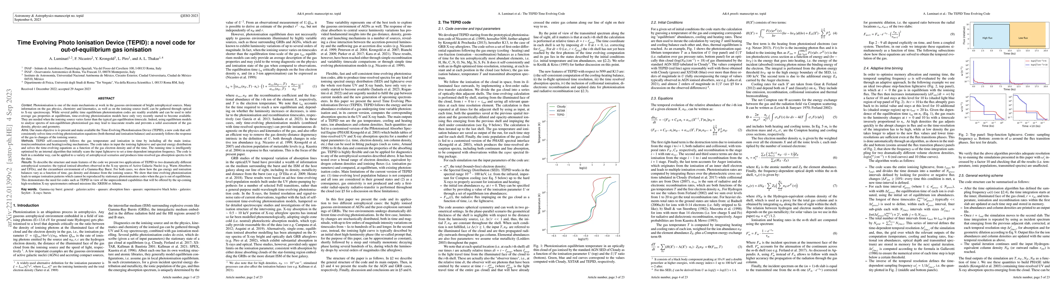 Thumbnail for Time Evolving Photo Ionisation Device (TEPID): a novel code for
  out-of-equilibrium gas ionisation