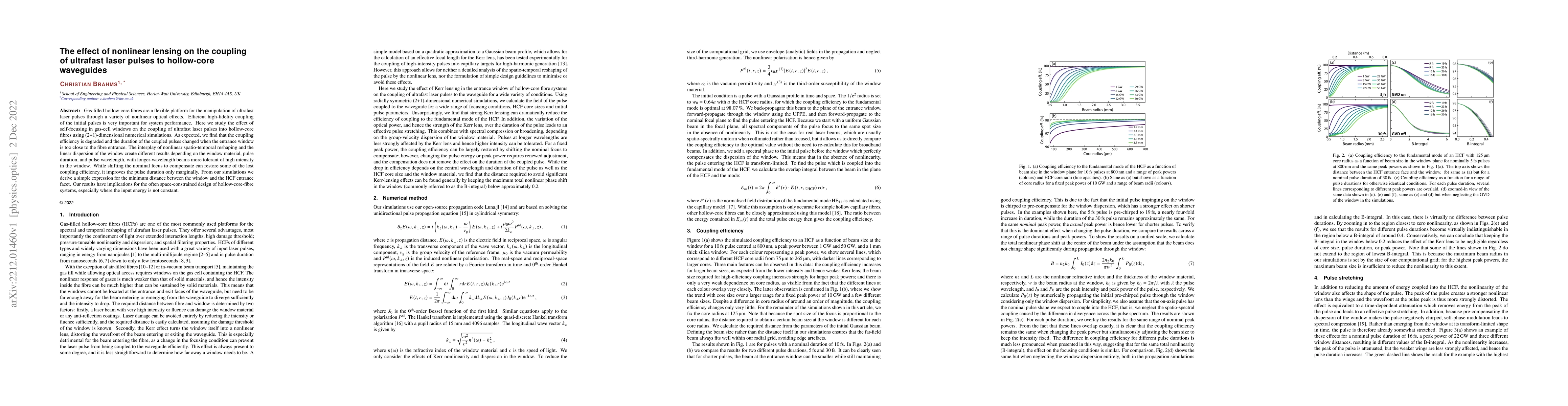 Thumbnail for The effect of nonlinear lensing on the coupling of ultrafast laser
  pulses to hollow-core waveguides