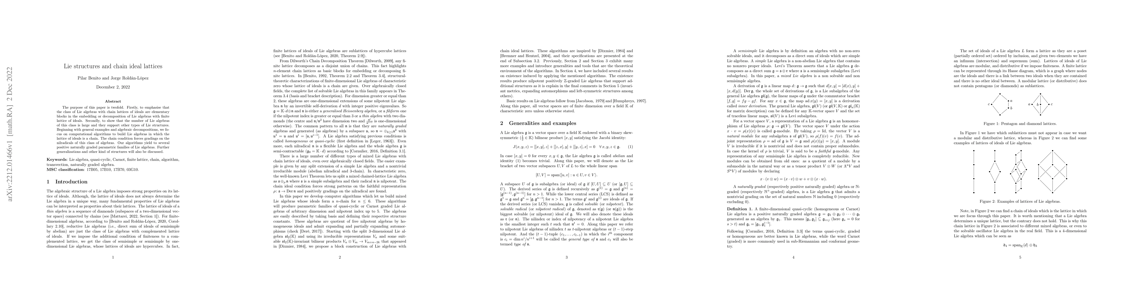 Thumbnail for Lie structures and chain ideal lattices