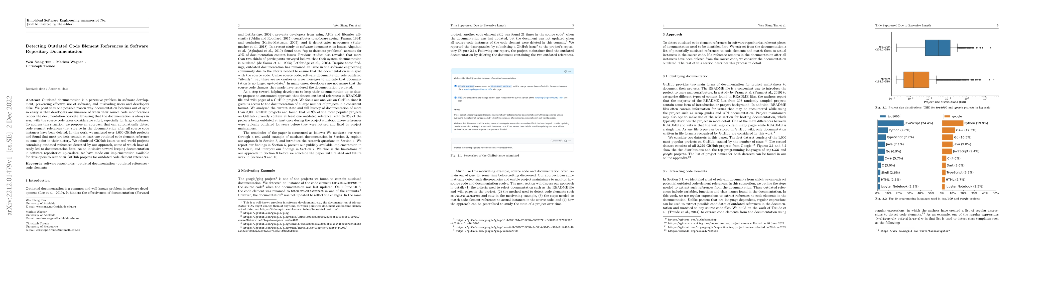 Thumbnail for Detecting Outdated Code Element References in Software Repository
  Documentation