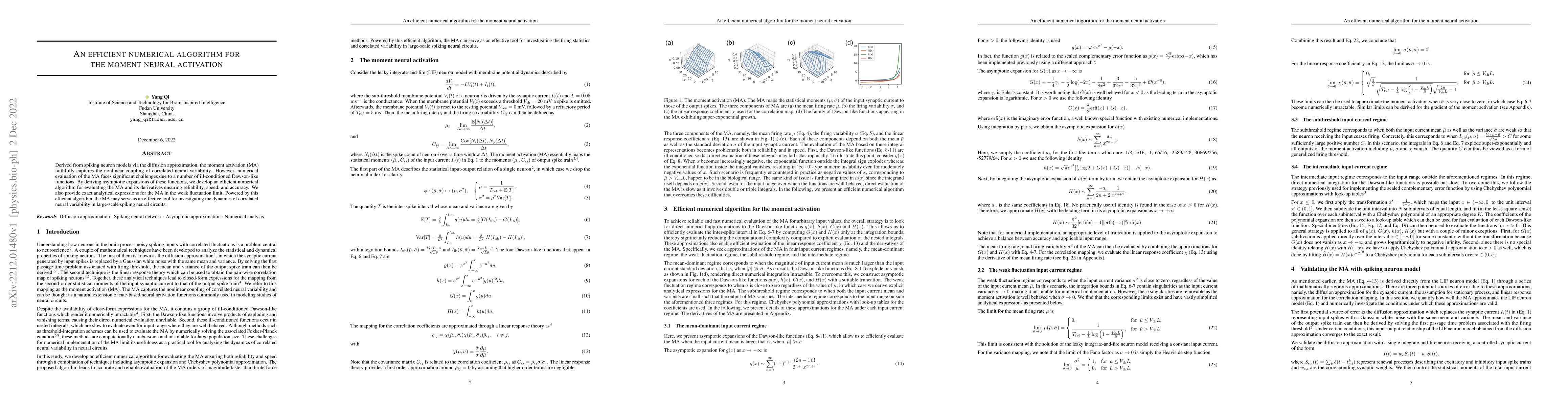 Thumbnail for An efficient numerical algorithm for the moment neural activation