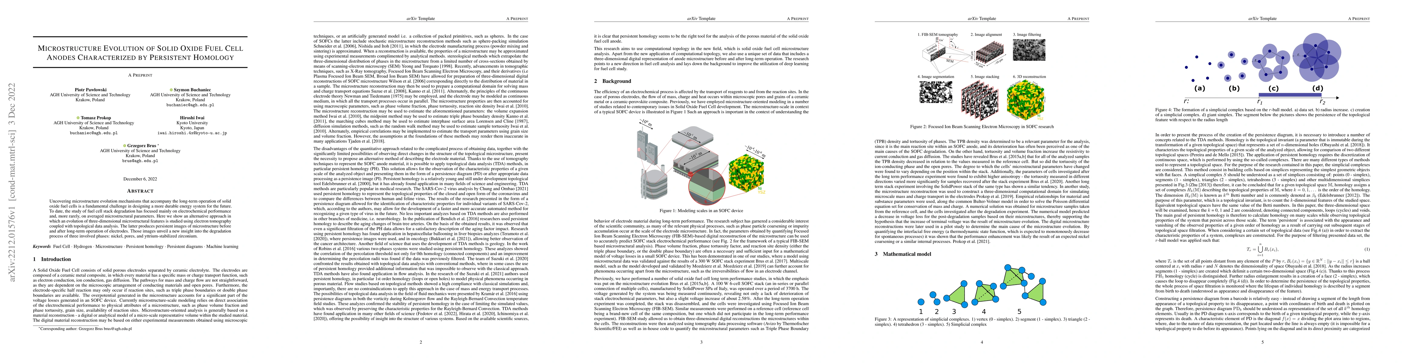 Thumbnail for Microstructure Evolution of Solid Oxide Fuel Cell Anodes Characterized
  by Persistent Homology