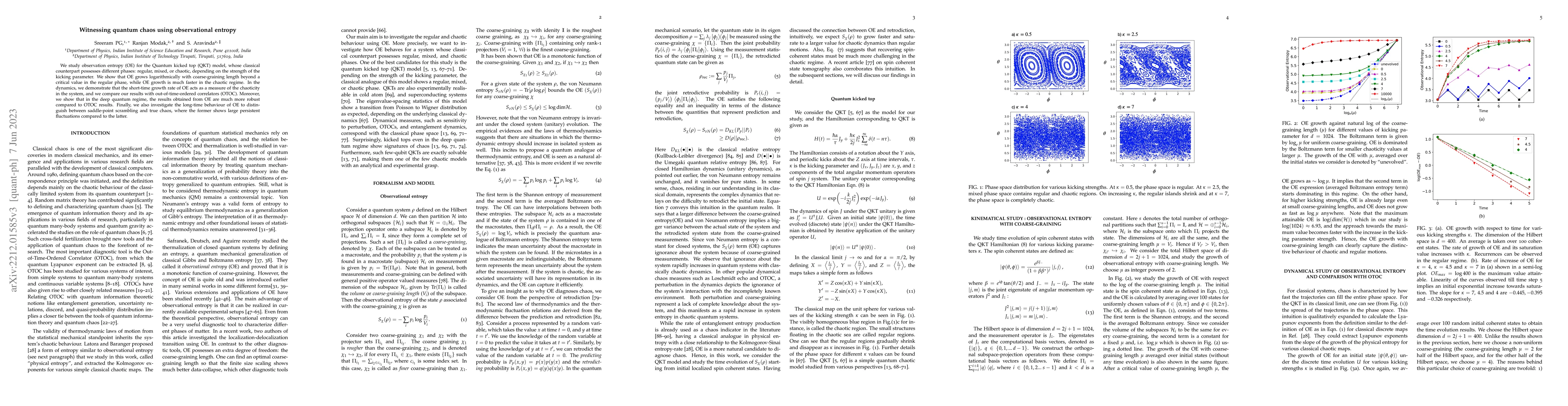 Thumbnail for Witnessing quantum chaos using observational entropy