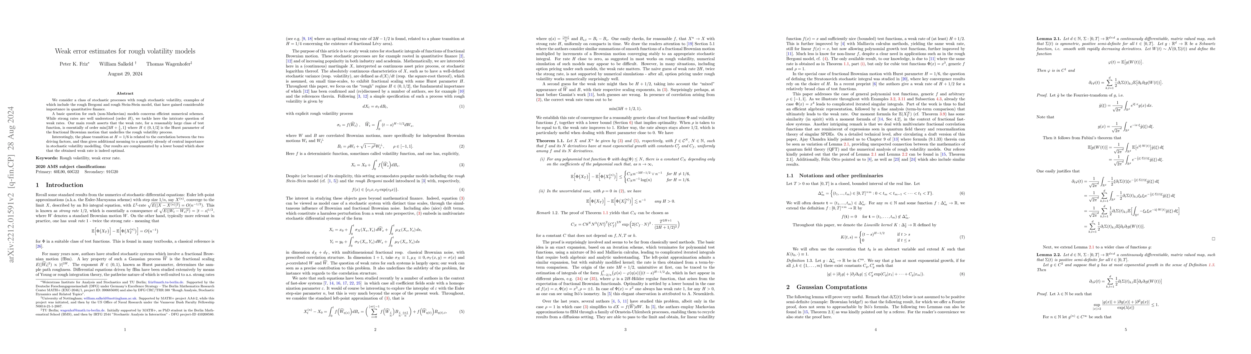 Thumbnail for Weak error estimates for rough volatility models