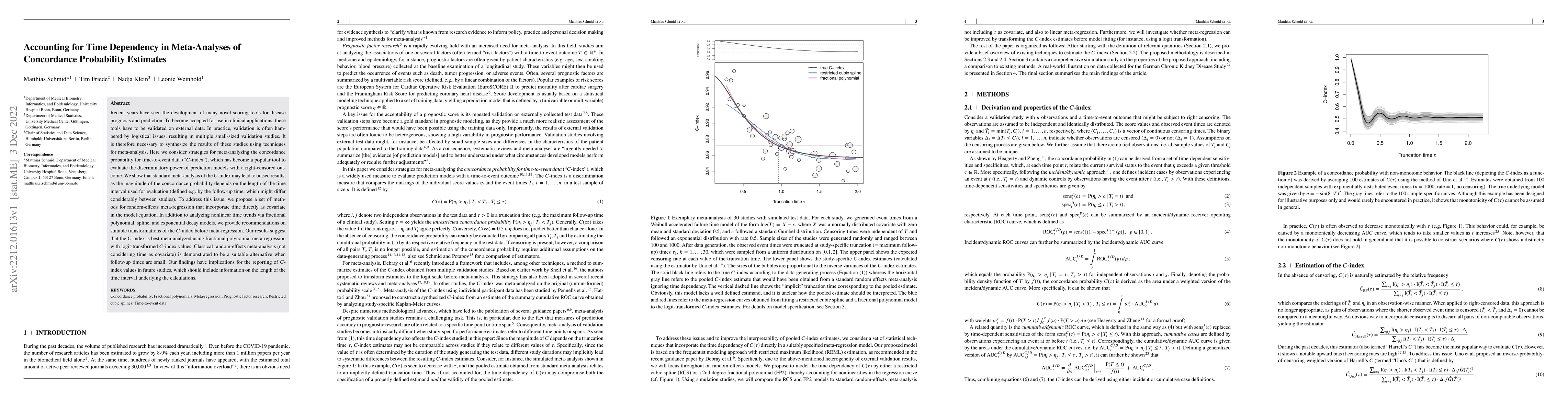 Thumbnail for Accounting for Time Dependency in Meta-Analyses of Concordance
  Probability Estimates