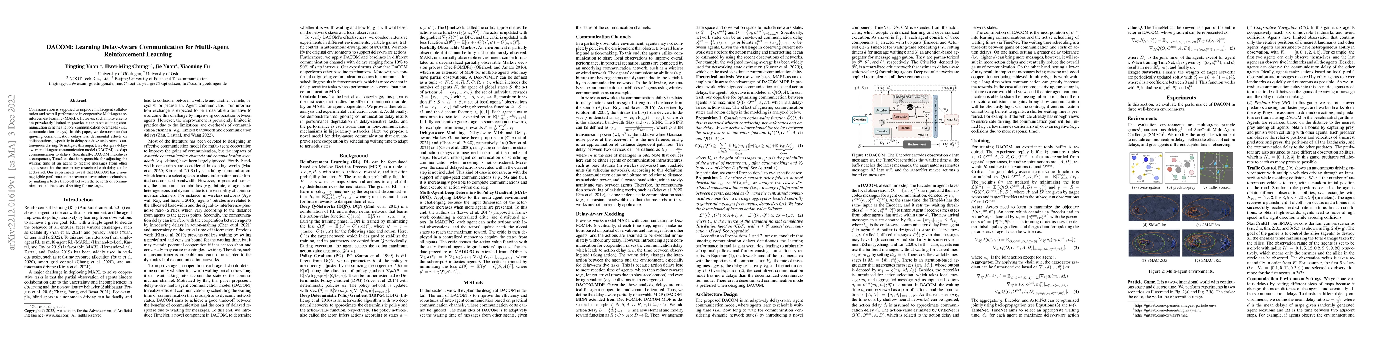 Thumbnail for DACOM: Learning Delay-Aware Communication for Multi-Agent Reinforcement
  Learning