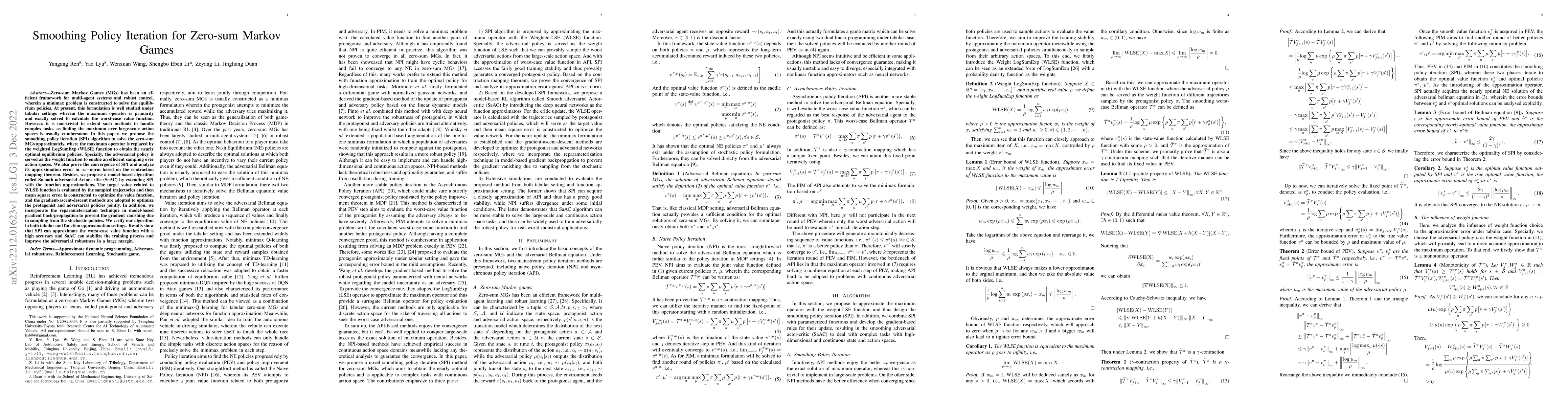 Thumbnail for Smoothing Policy Iteration for Zero-sum Markov Games