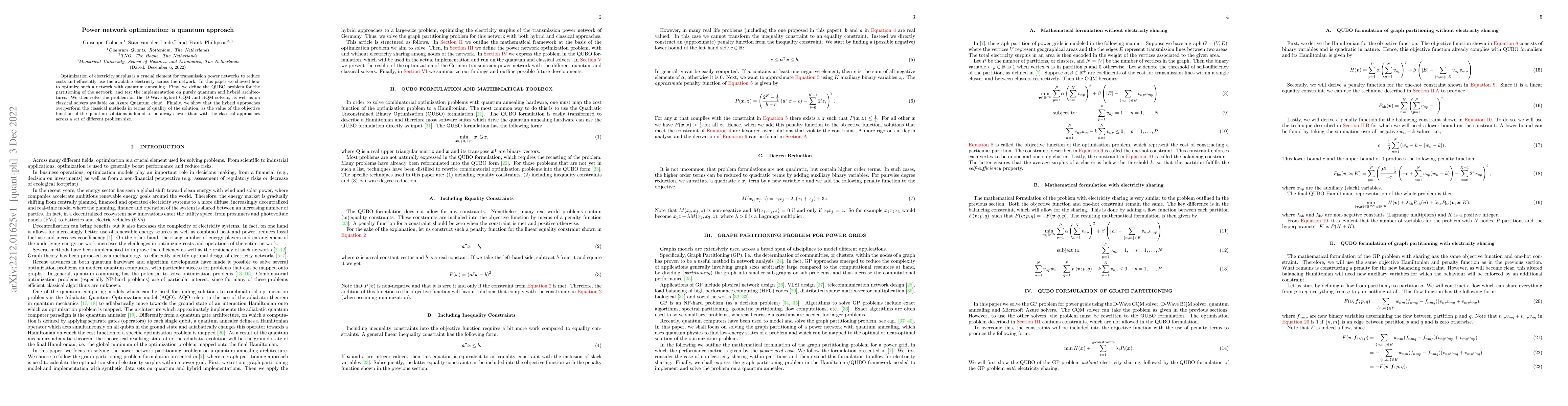Thumbnail for Power network optimization: a quantum approach