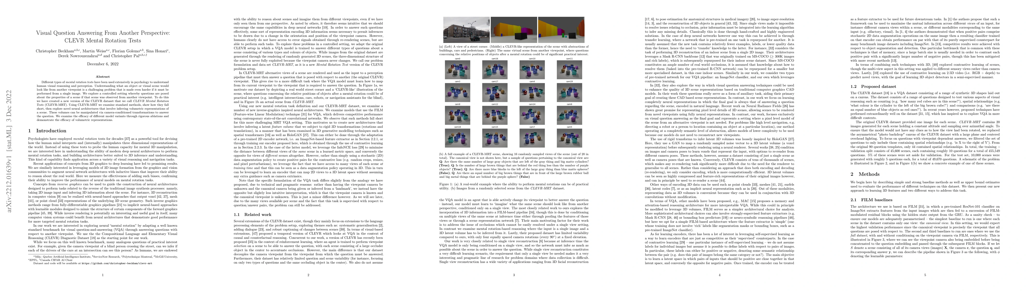 Thumbnail for Visual Question Answering From Another Perspective: CLEVR Mental
  Rotation Tests