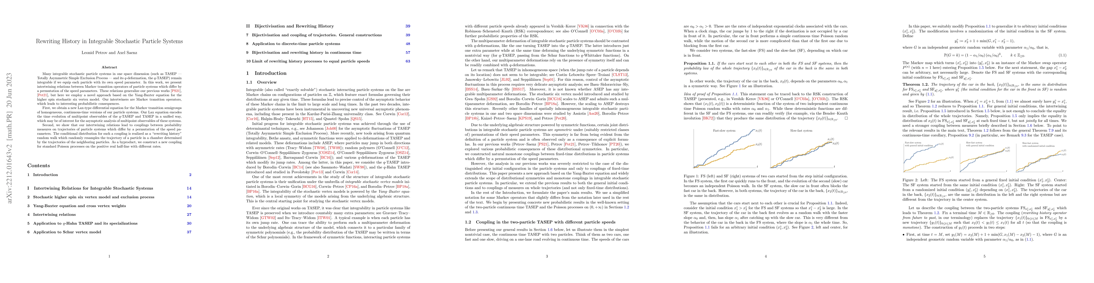 Thumbnail for Rewriting History in Integrable Stochastic Particle Systems