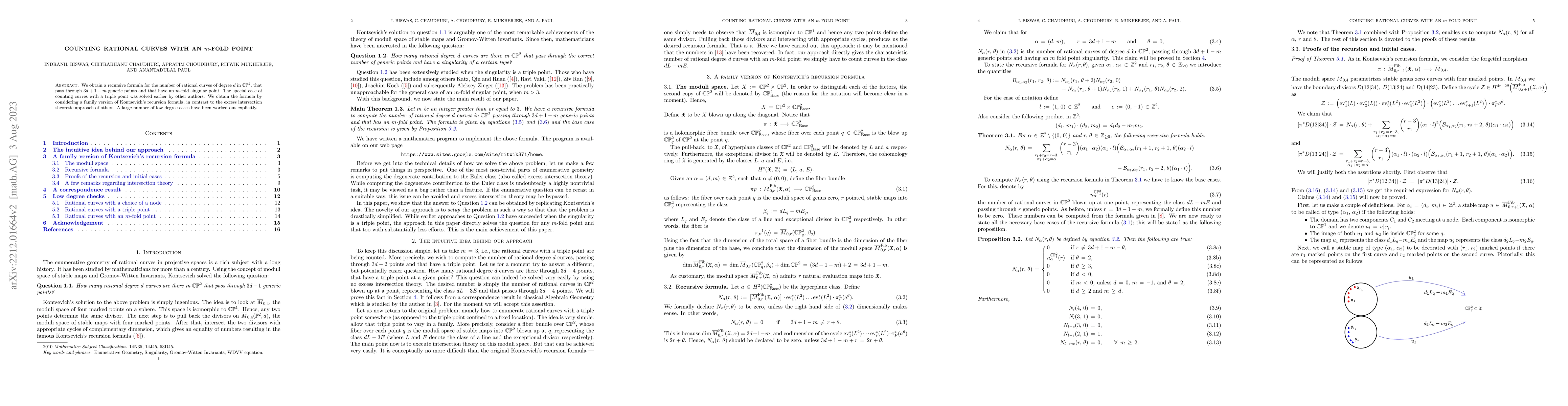 Thumbnail for Counting rational curves with an $m$-fold point