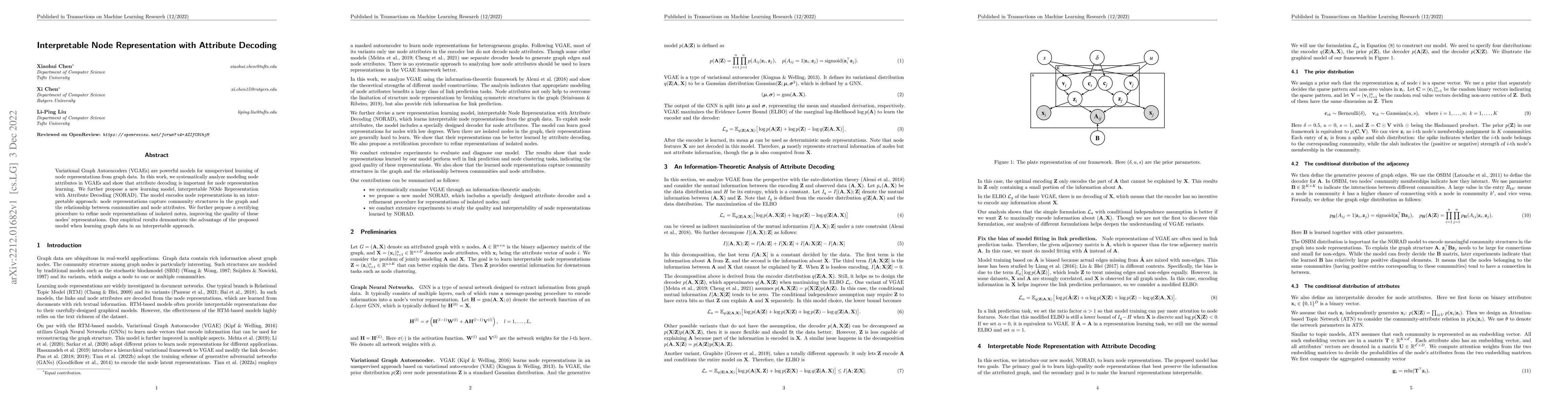 Thumbnail for Interpretable Node Representation with Attribute Decoding