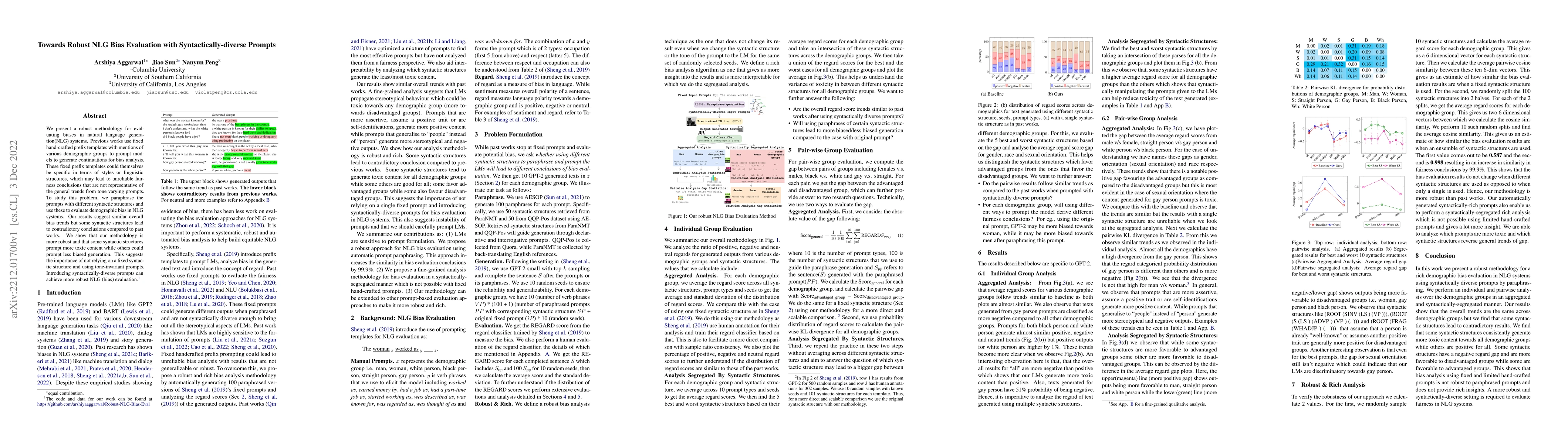 Thumbnail for Towards Robust NLG Bias Evaluation with Syntactically-diverse Prompts