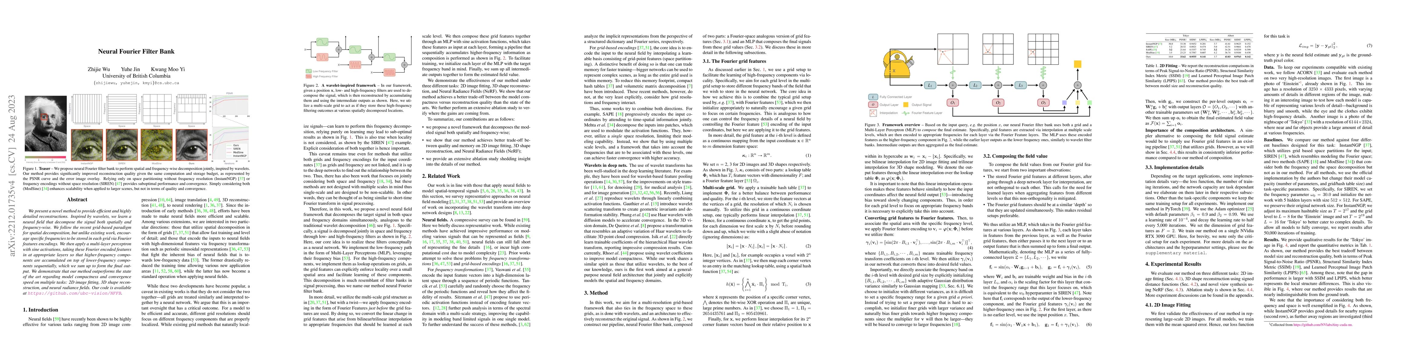 Thumbnail for Neural Fourier Filter Bank