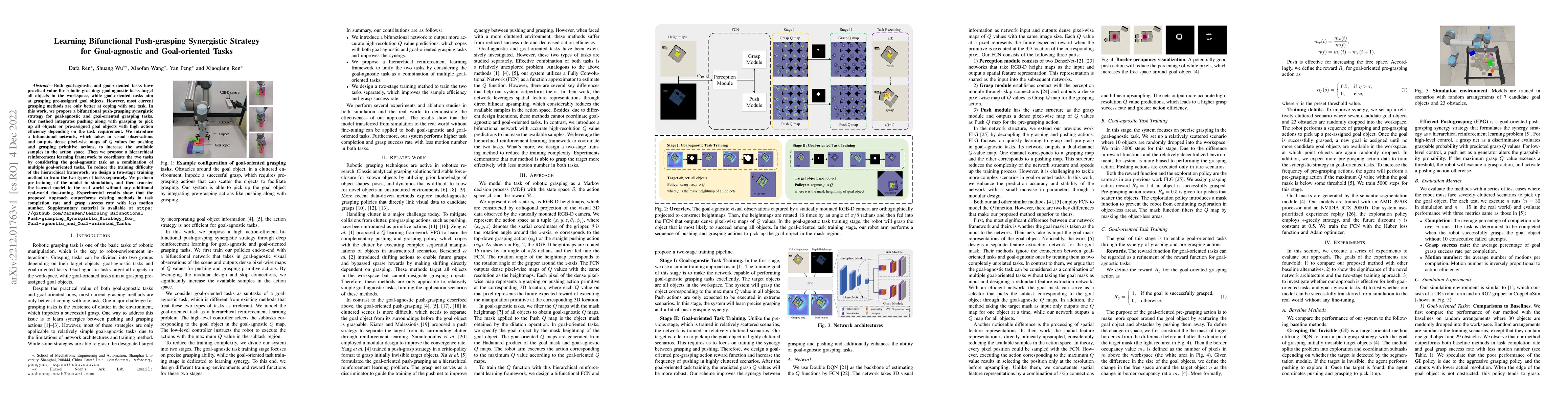 Thumbnail for Learning Bifunctional Push-grasping Synergistic Strategy for
  Goal-agnostic and Goal-oriented Tasks