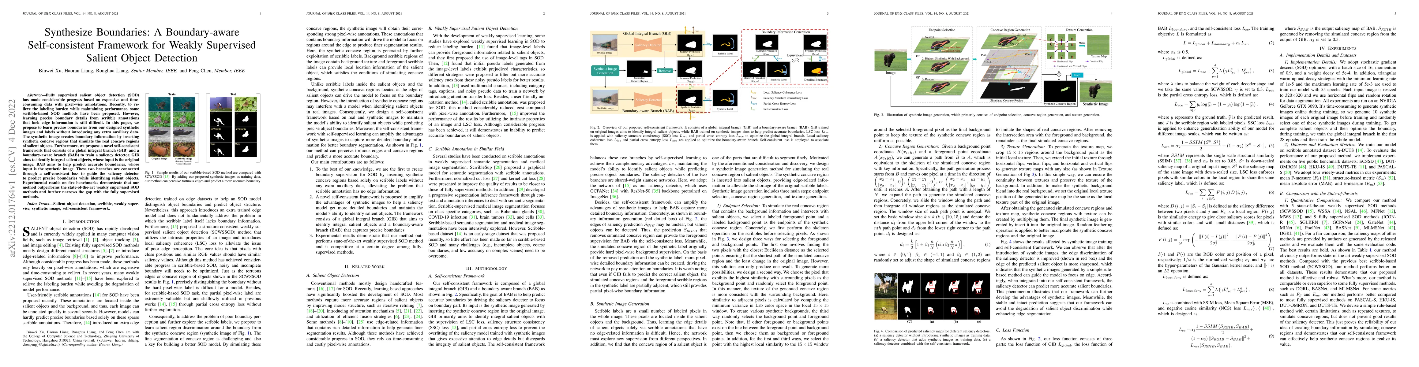 Thumbnail for Synthesize Boundaries: A Boundary-aware Self-consistent Framework for
  Weakly Supervised Salient Object Detection